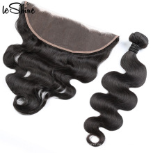 High Density Human Hair With Frontal Closure Virgin Brazilian Hair Closure